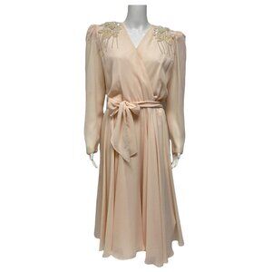 Vintage 70s Nadine Boutique Women's Formal Dress Style 4575 Size 13/14